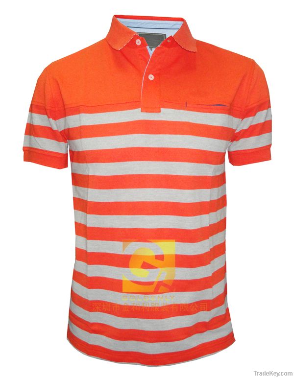 Men's yarn dyed polo shirt