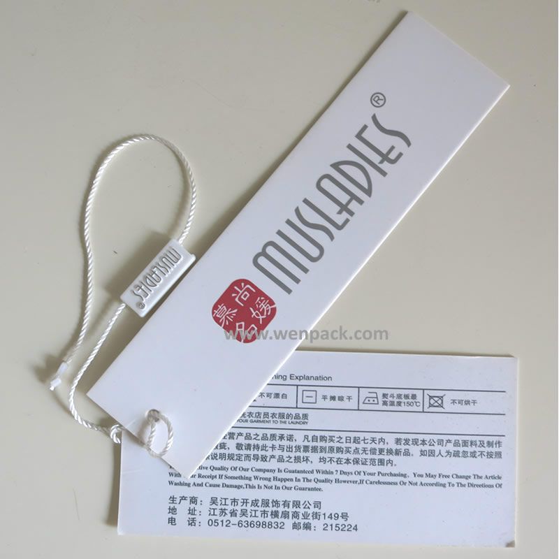 custom printed clothes hang tag