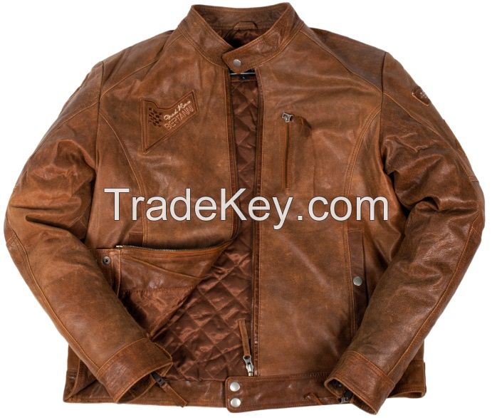 Pure Leather Men's brown Jacket