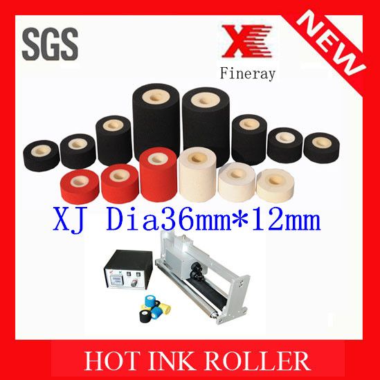 Fineray brand XJ and XF 36mm*12mm black color Solid dry ink roll/ Solid dry ink roller/ Printing ink roll /Printing ink roller /Hot ink wheel /Hot printing ink roller for coding date in printing&amp;amp;amp;packaging in dustries