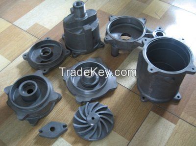 pump parts, water pump parts, pump housing, pump case, impellers