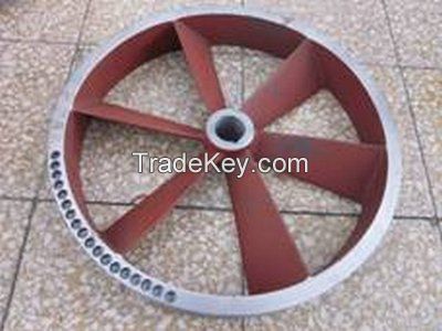 pulleys on glazing line, glazing line pulleys, ceramic tile pulleys, cast iron pulleys