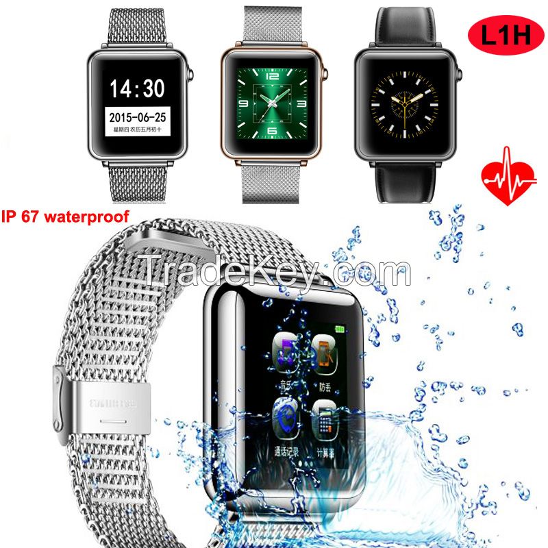 Nano Waterproof MTK2502 Andriod Smart Watch with Heart Rate Monitor(L1H)