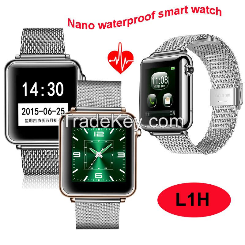 Nano Waterproof MTK2502 Andriod Smart Watch with Heart Rate Monitor(L1H)