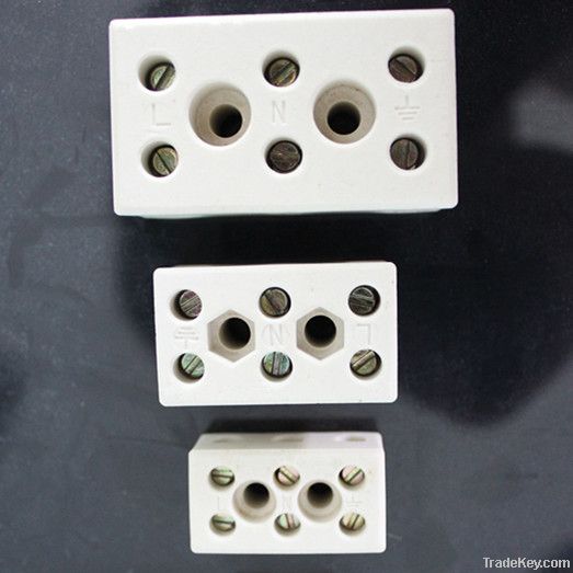 Cheap price 3 Way 2 wires porcelain electric ceramic terminal blocks