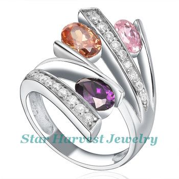 925 sterling silver ring with cz