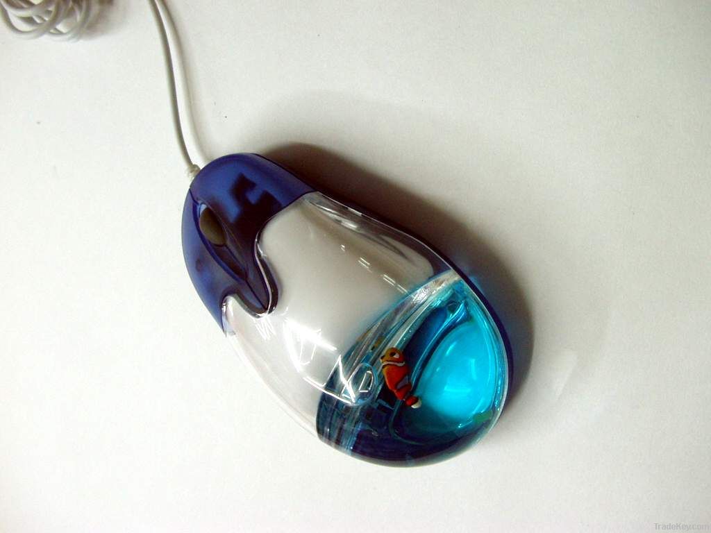 Liquid mouse, Aqua mouse, liquid wired mouse, Promotion floater mouse, 3D