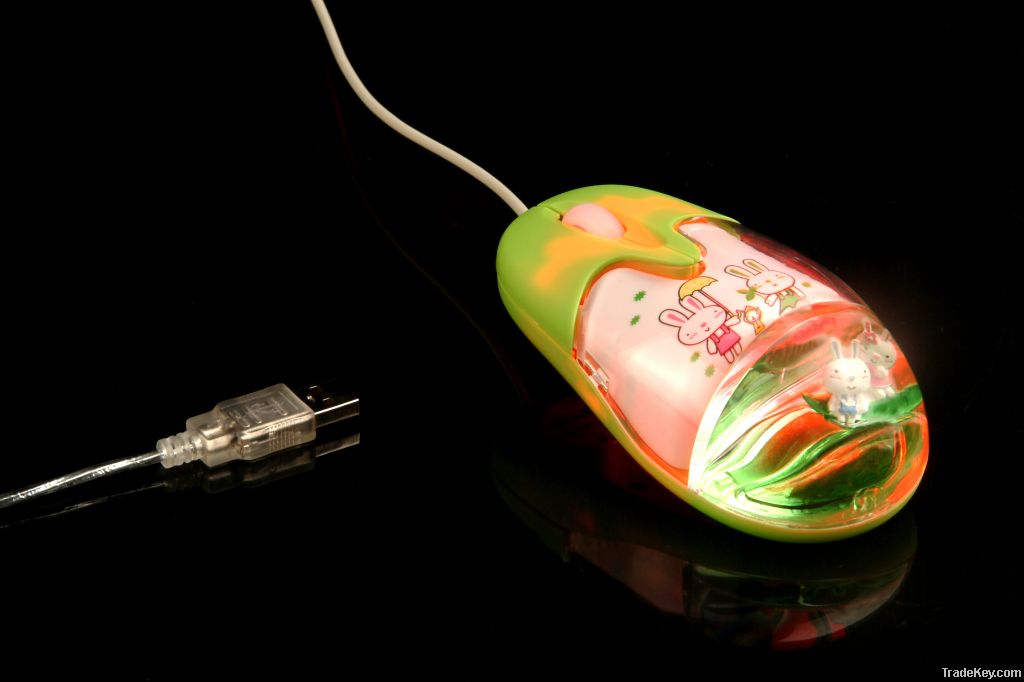 Liquid mouse, Aqua mouse, liquid wired mouse, Promotion floater mouse, 3D