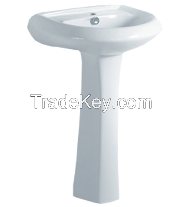 White Ceramic Pedestal Basin