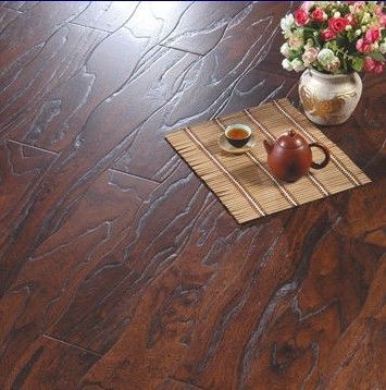 Brushed surface elm curved laminated wood flooring manufacturer