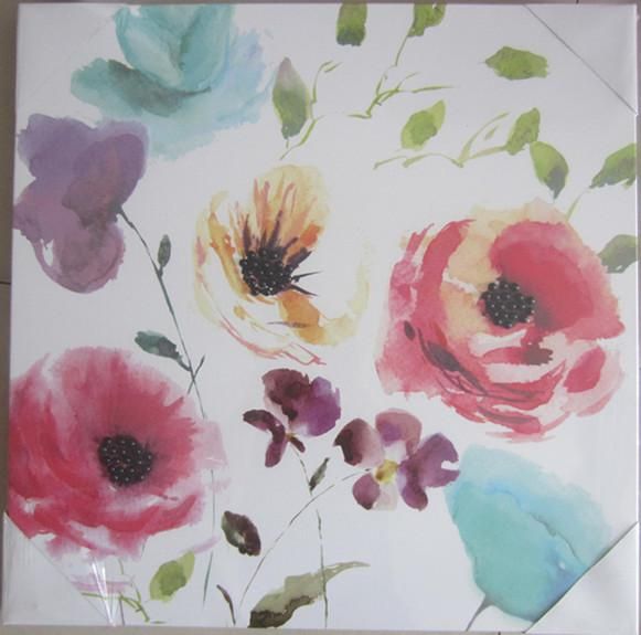 Floral Canvas Print with Embellishment Wall art