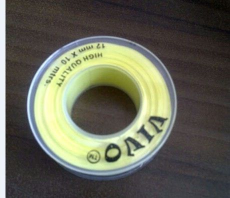 12mm 10mtrs yellow  thread seal tape (teflon tape)