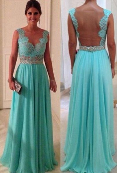 Hot Sale Sheath Sweetheart Beadings Nude Back Blue Lace Chiffon 2013 Sexy Long Evening Dresses 