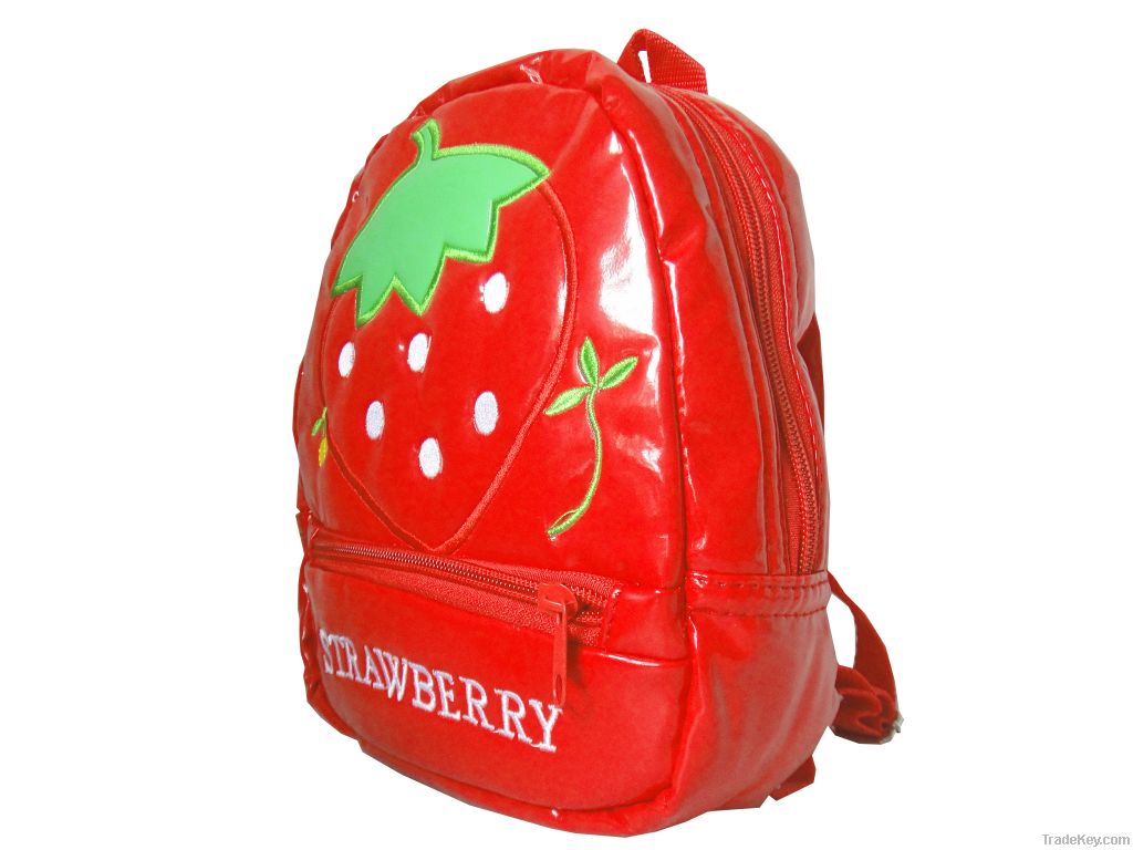 2013 New Design Strawberry Backpack for Children China manufacturer