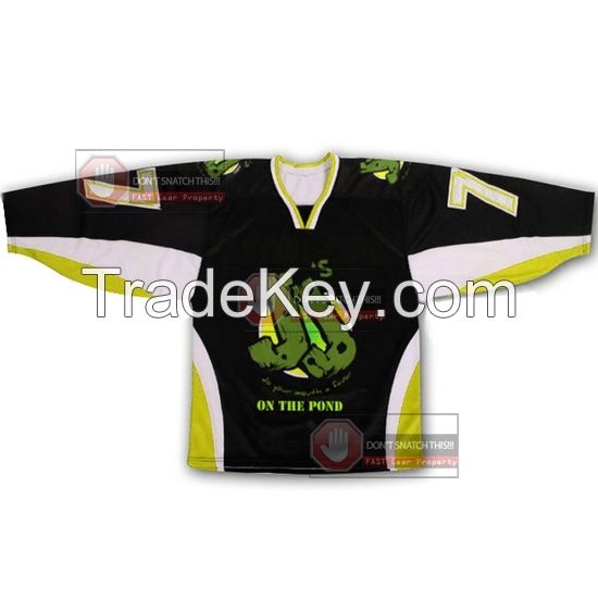 Black JJ ice hockey Jersey