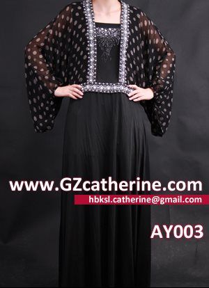 Floral Printed Chiffon Fashionable Plus Kaftan Dress
