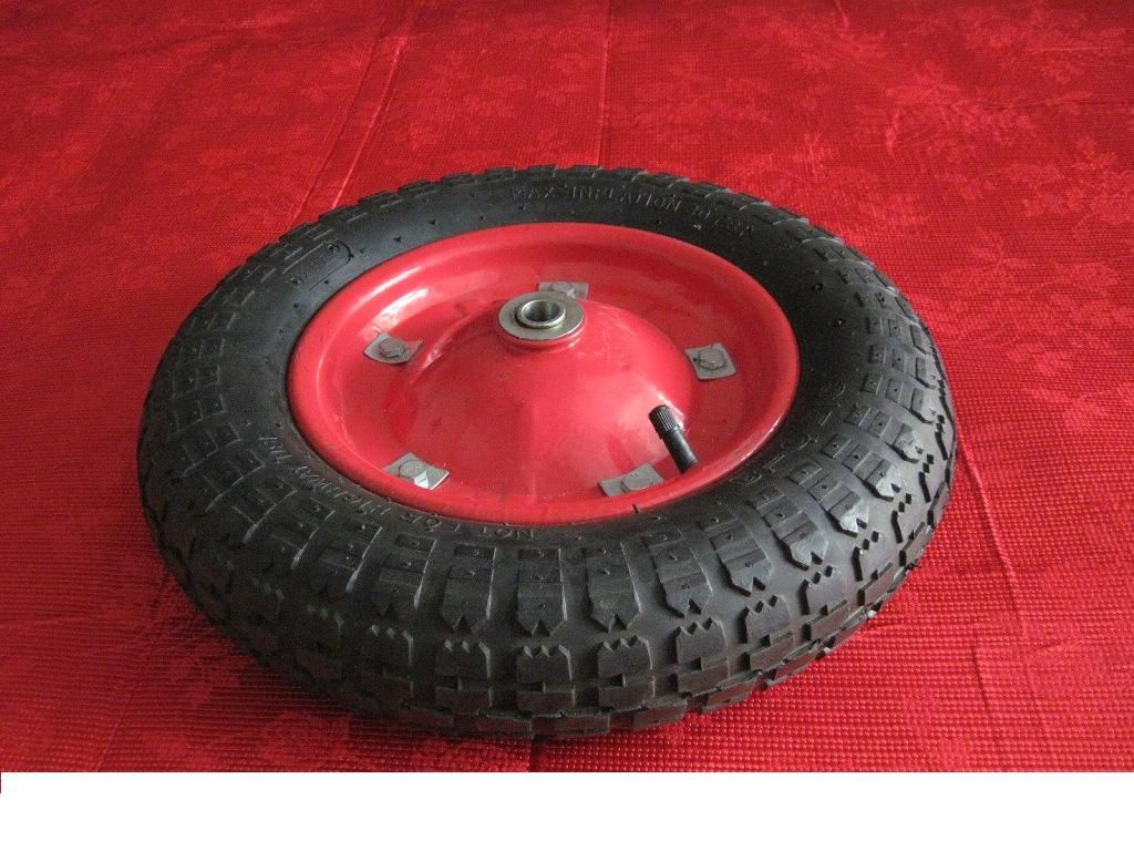 superior quality pneumatic wagon rubber wheel 350-8