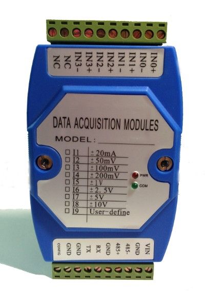 2-ch analog 4-20ma /0-5v input to RS232/RS 485 A/D converter