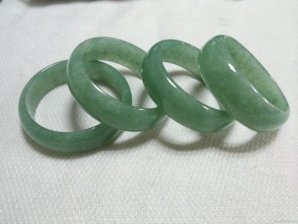 Natural aventurine wedding bangle green jade