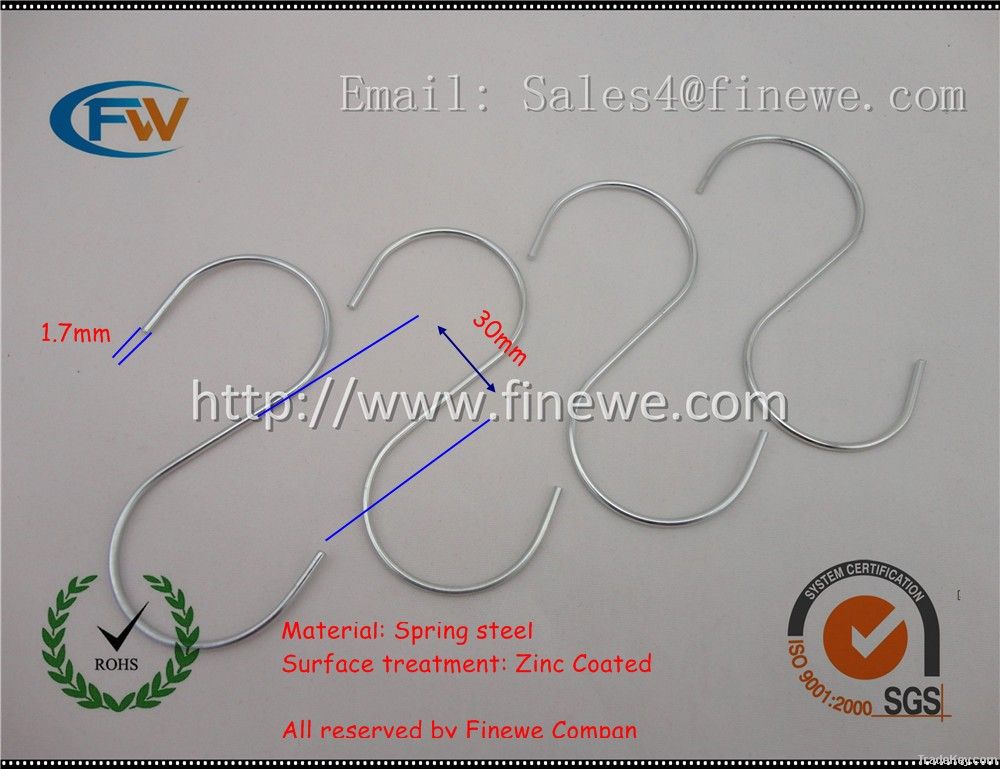 Manufacturesmall s hook, metal hook, bulk s hook  for sale