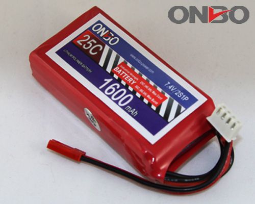 7.4V 2S 25C 1600mah lipo battery