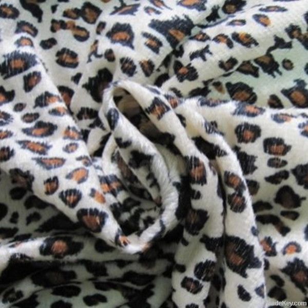 polyester knit fabric/wholesale animal printed velboa skin for rocking