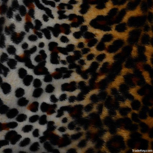 polyester knit fabric/wholesale animal printed velboa skin for rocking