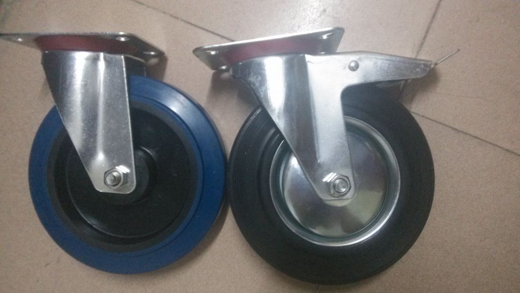 industrial rubber container caster wheels