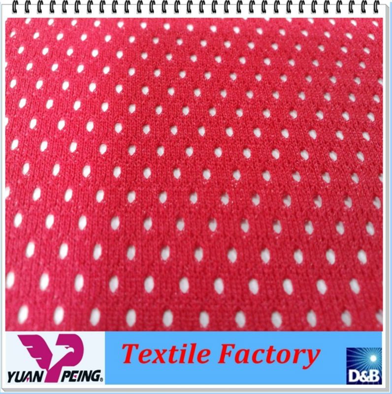 Polyester DTY Warp Knitted Cap Mesh Fabric