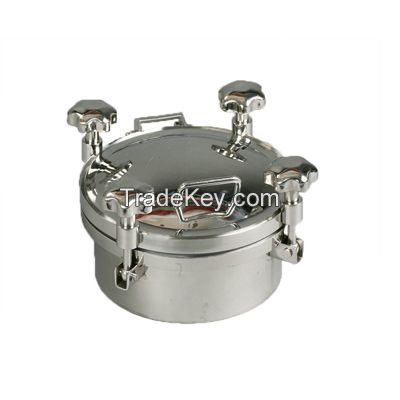 Stainless steel sanitary roune pressure manhole cover