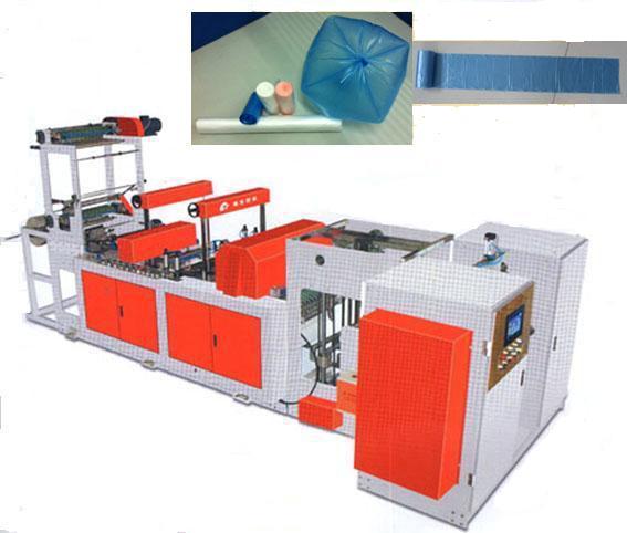 Full Auto Two-line Coreless Rolled Garbage Bag/Flat Bag Making Machine