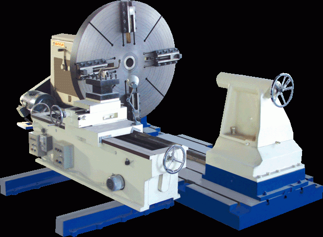 Heavy Duty Landing Lathe for Processing Flanges, Valves, Pressure Vessels, Tire Moulds and Plastic Moulds.