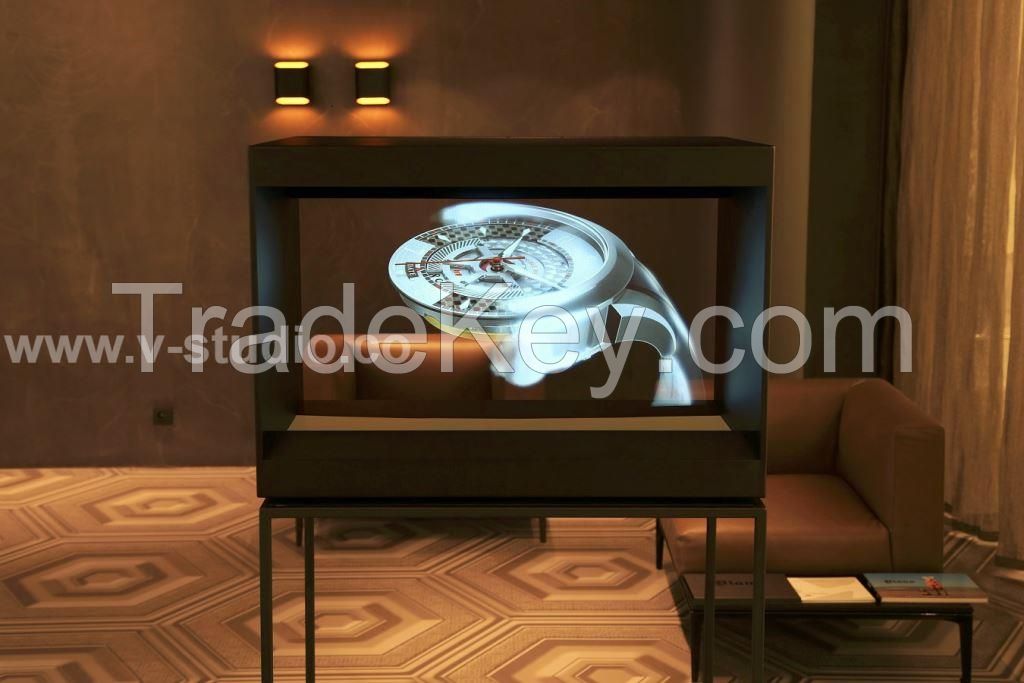 Hologram projection display cases by V-Studio