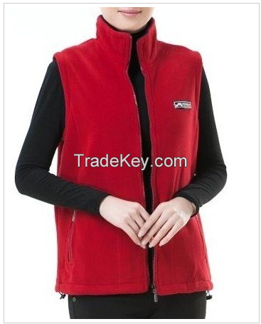 Unisex waistcoats single color warm up polar fleece vest waistcoats