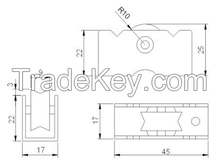 Africa style sliding window roller window wheel nylon pulley