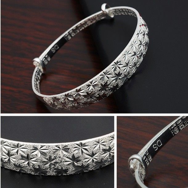 Sterling Silver Bracelet with Stars Design