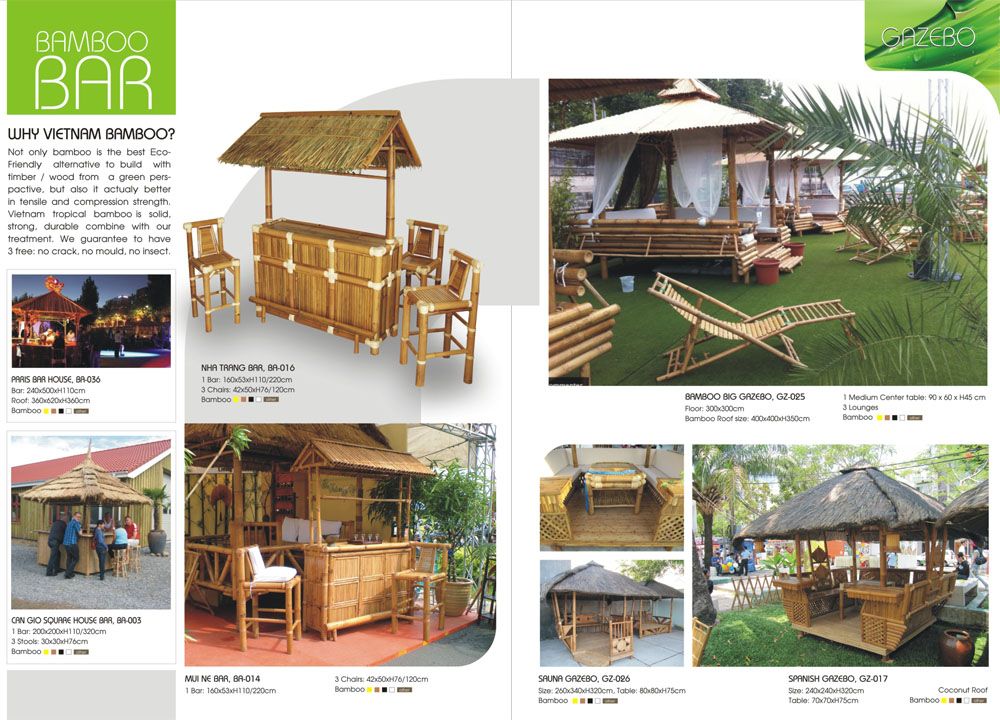 Bamboo outdoor house