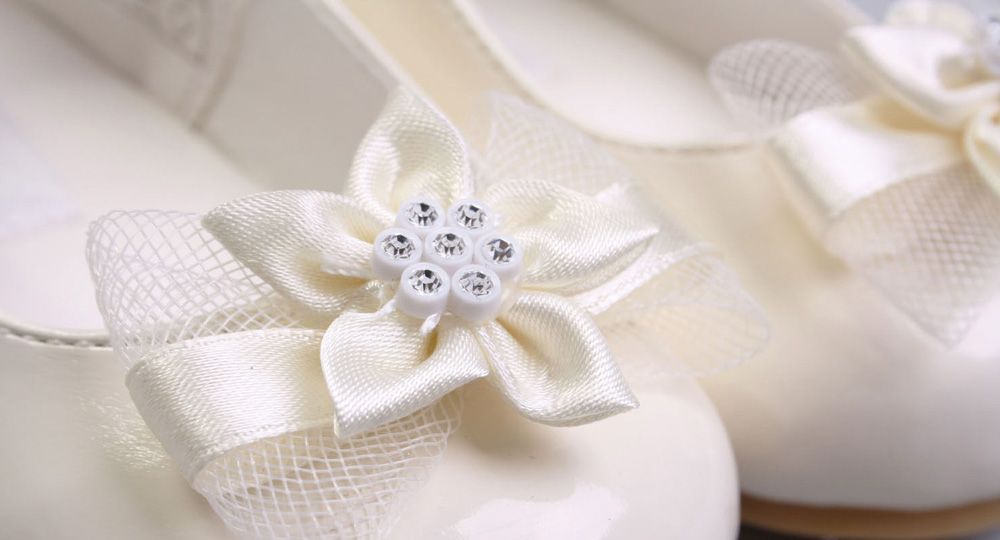 Baby Christening Wedding Diamante Shoes