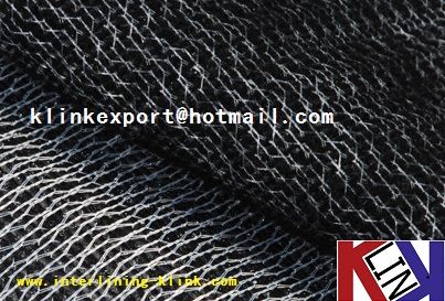 Weft insert/Knit coated interlining for suits