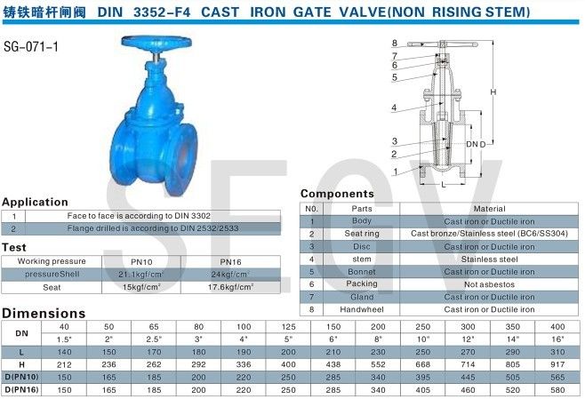 GATE VALVE(NON RISING STEM)