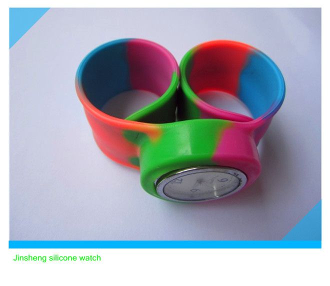 silicone pat watch with printing logo 