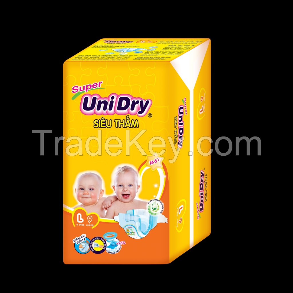 SUPER UNIDRY BABY DIAPERS, HIGH QUALITY GOOD PRICE MADE IN VIETNAM