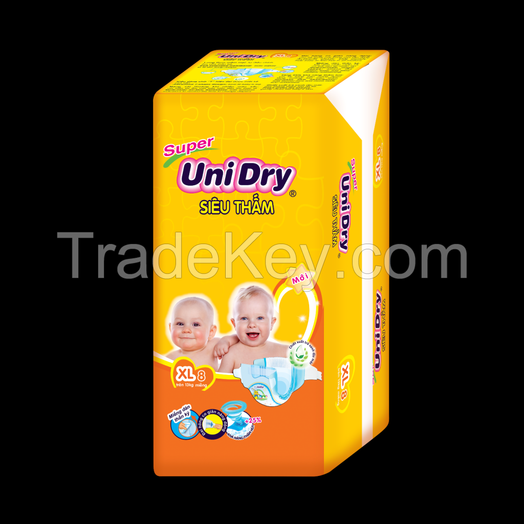 SUPER UNIDRY BABY DIAPERS, HIGH QUALITY GOOD PRICE MADE IN VIETNAM