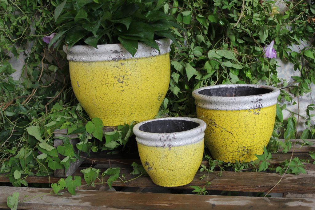 garden's glazed craft ceramics pots