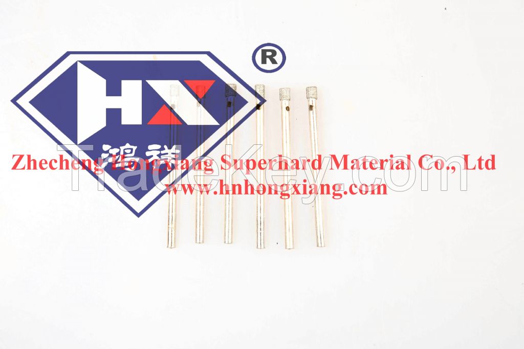 Diamond electroplate drill bit