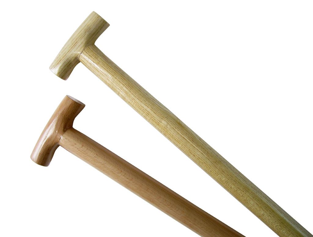 T shaped Shovel with wooden handle