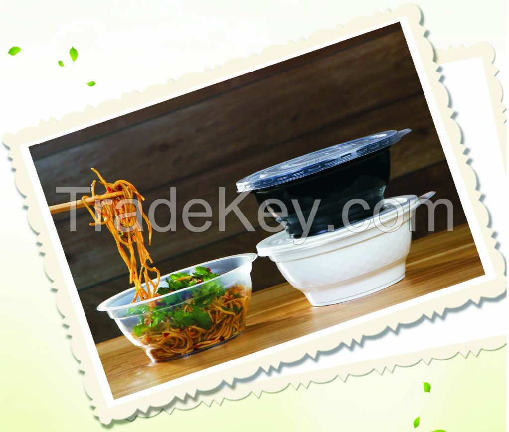 New style disposable plastic fashion diamond bowl with lid