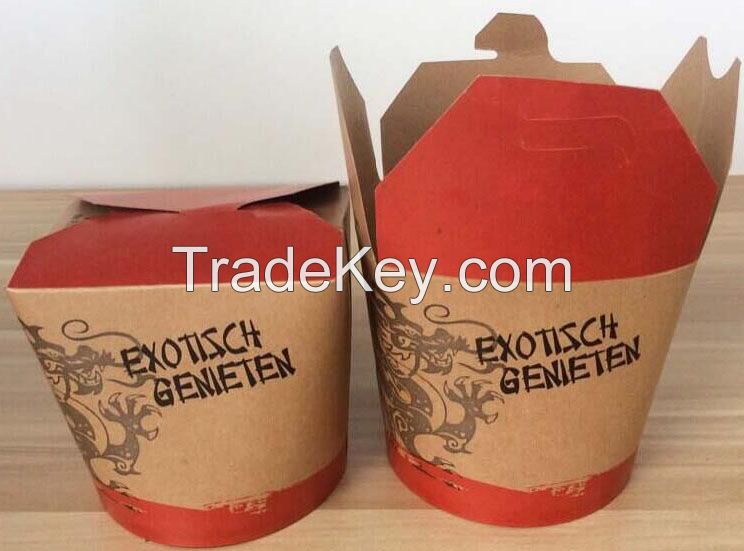 New Eco-friendly Noodle Box, Pasta Box, Take Out Box, brown paper boxes