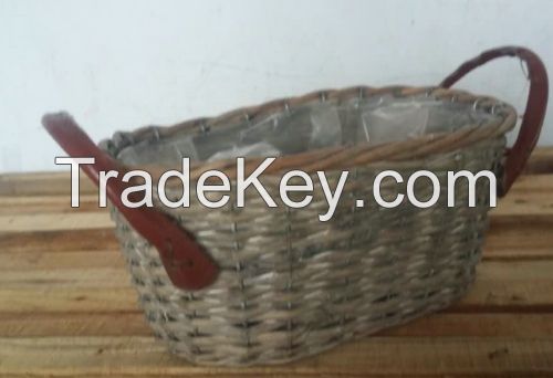 wicker  baskets for flower planting willow pot  garen baskets 