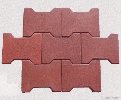 Dogbone rubber paver